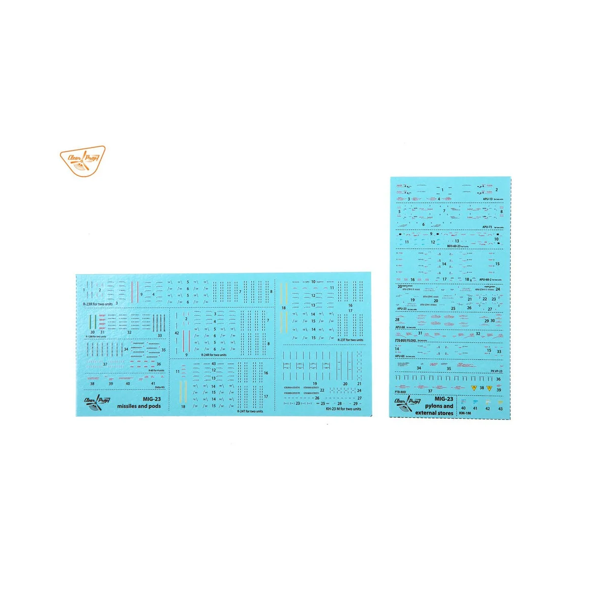 MiG-23 Weapon Set, 1/72 - Clear Prop Accessories CPW7201
