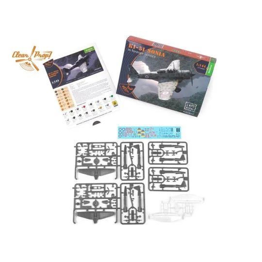 Ki-51 Sonia (2 in box) in foreign service, 1/144 - Clear Prop Model...