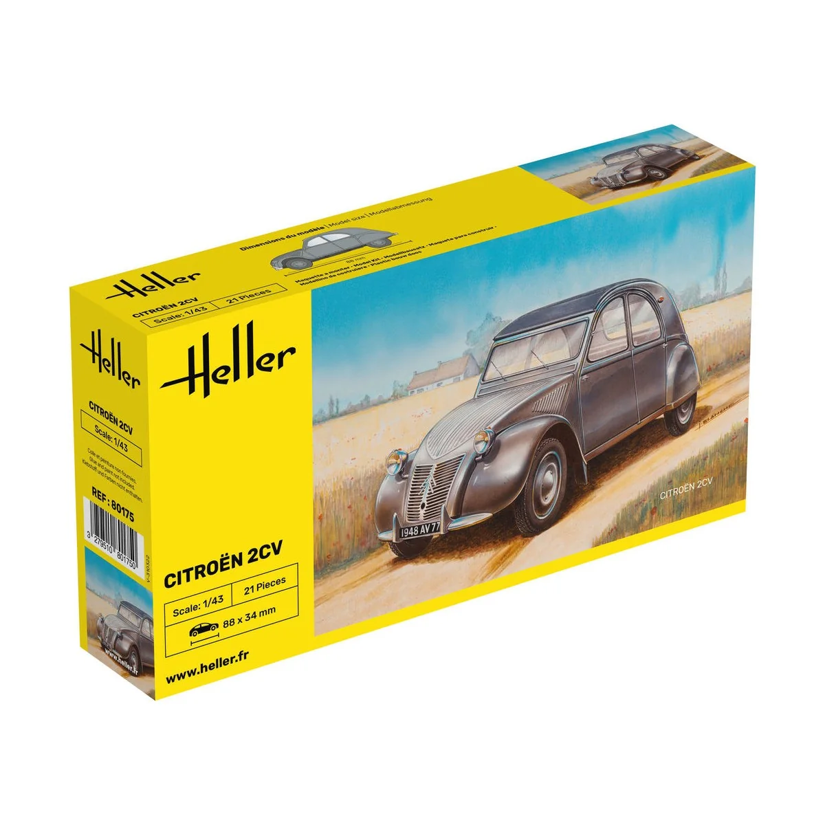 Citroen 2 CV, 1/43 - Heller 80175 Citroen 2 CV, 1/43 - Heller 80175