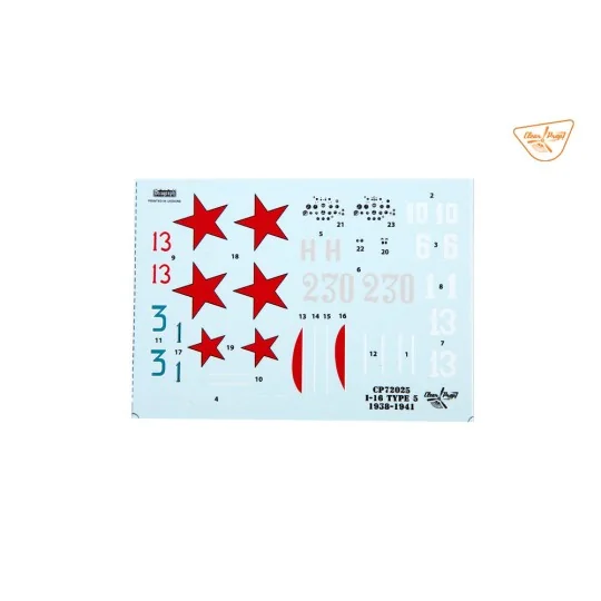 I-16 type 5 (1938-1941), 1/72 - Clear Prop Models CP72025