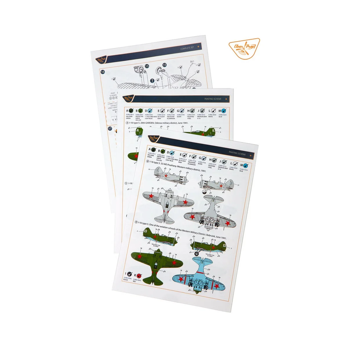 I-16 type 5 (1938-1941), 1/72 - Clear Prop Models CP72025