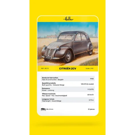 Citroen 2 CV, 1/43 - Heller 80175 Citroen 2 CV, 1/43 - Heller 80175