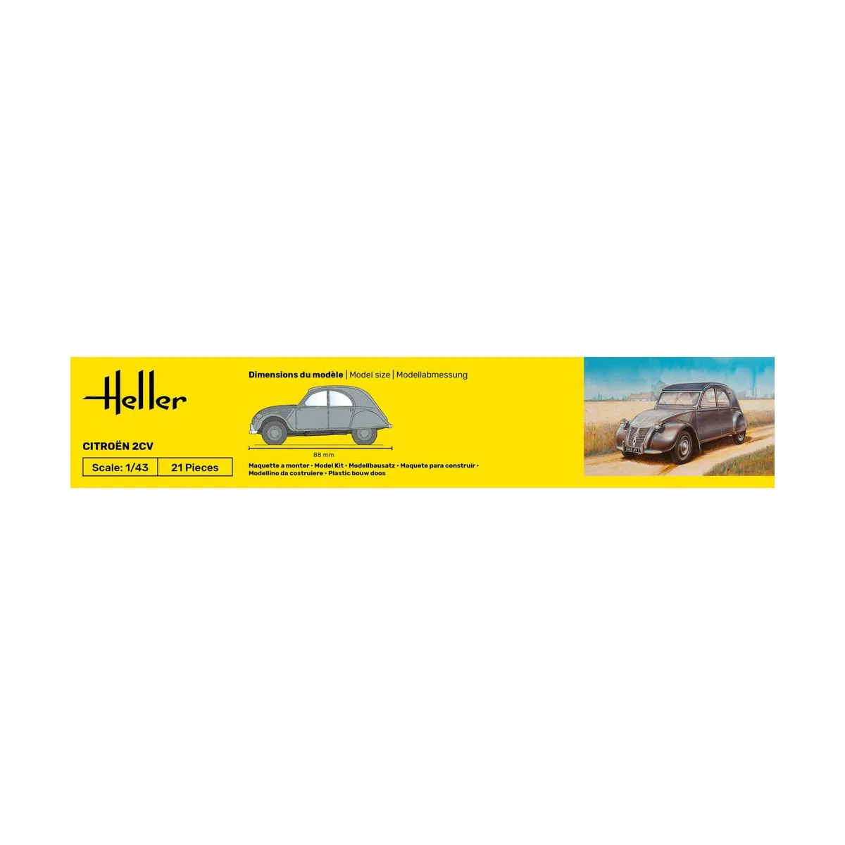 Citroen 2 CV, 1/43 - Heller 80175 Citroen 2 CV, 1/43 - Heller 80175