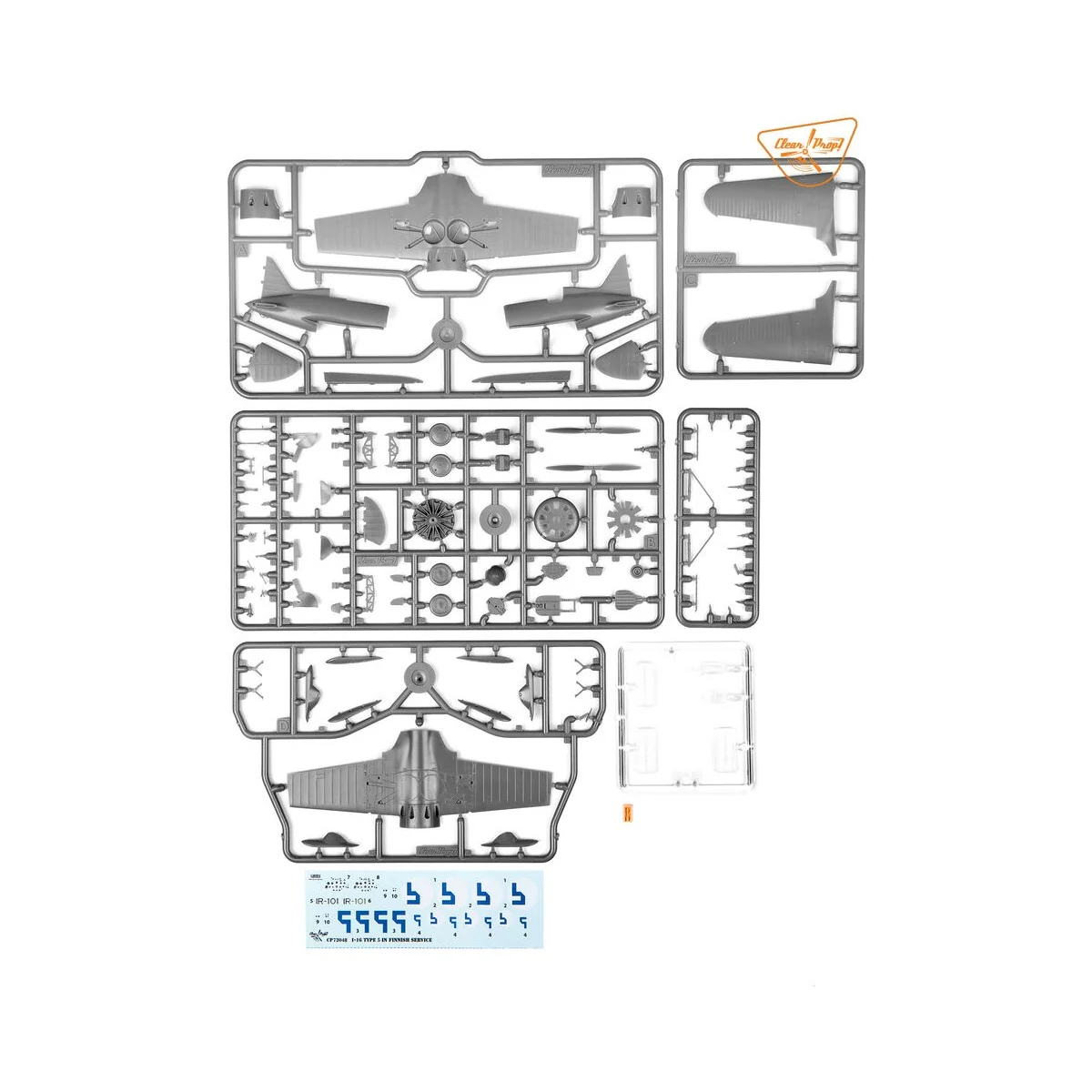 I-16 type 5 In Finnish Service, 1/72 - Clear Prop Models CP72048