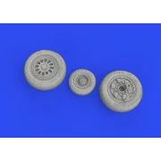 F-16C wheels late 1/48 for KINETIC - Eduard Accessories 648833