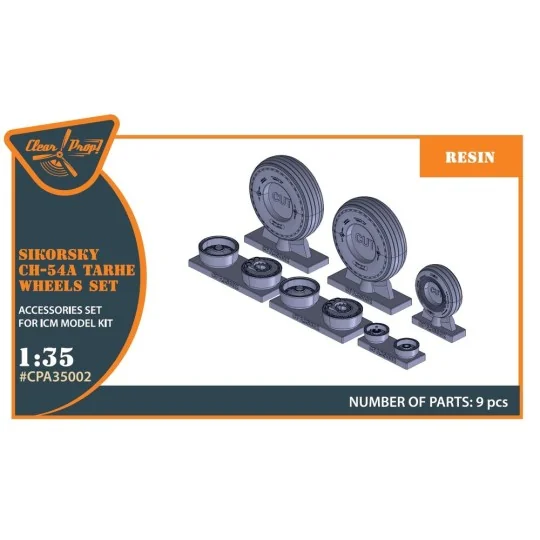 CH-54A Tarhe wheel set for ICM kits, 1/35 - Clear Prop Accessories ...