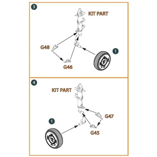 CH-54A Tarhe wheel set for ICM kits, 1/35 - Clear Prop Accessories ...