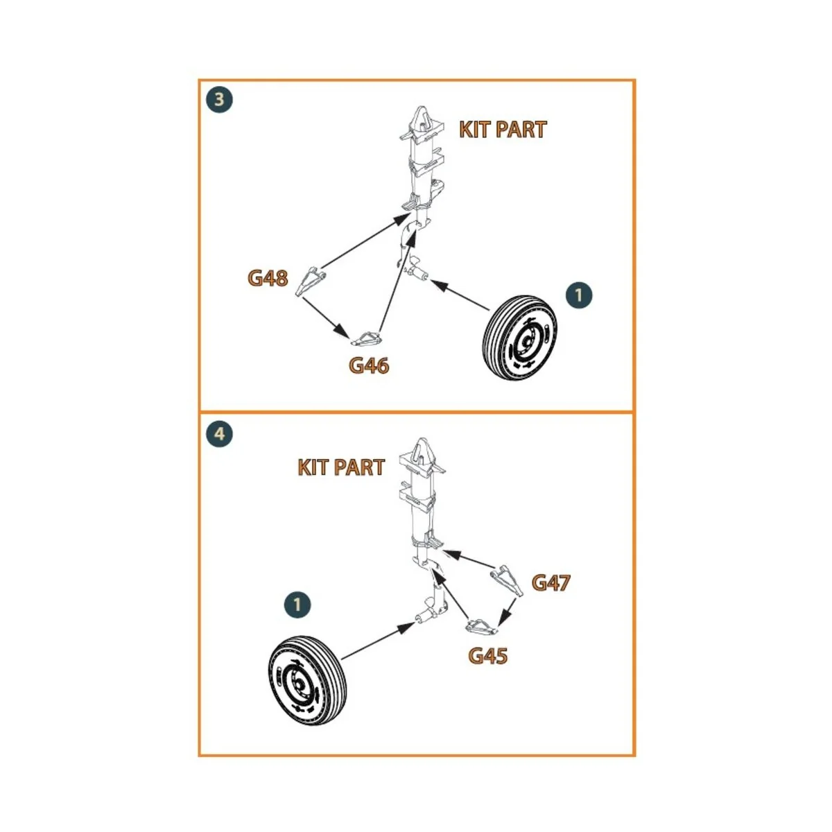 CH-54A Tarhe wheel set for ICM kits, 1/35 - Clear Prop Accessories ...