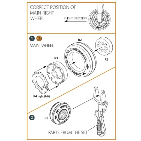 TB.2 wheel set, 1/35 - Clear Prop Accessories CPA35004