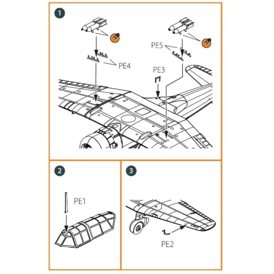Ki-51 Sonia (all versions) PE parts for CP kits CP14401/CP14402/CP1...