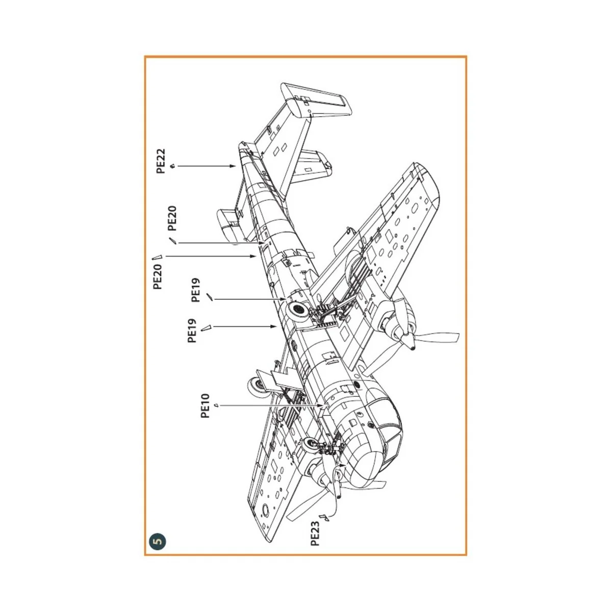 OV-1 A/JOV-1A Mohawk PE parts and painting mask for CP kits, 1/144 ...