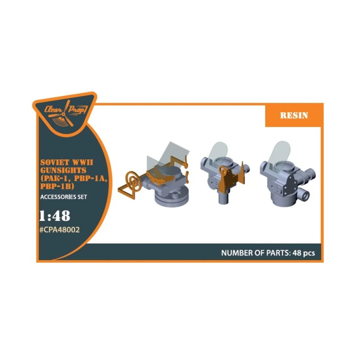 WWII gun sights (PAK-1, PBP-1A, PBP-1B), 1/48 - Clear Prop Accessor...