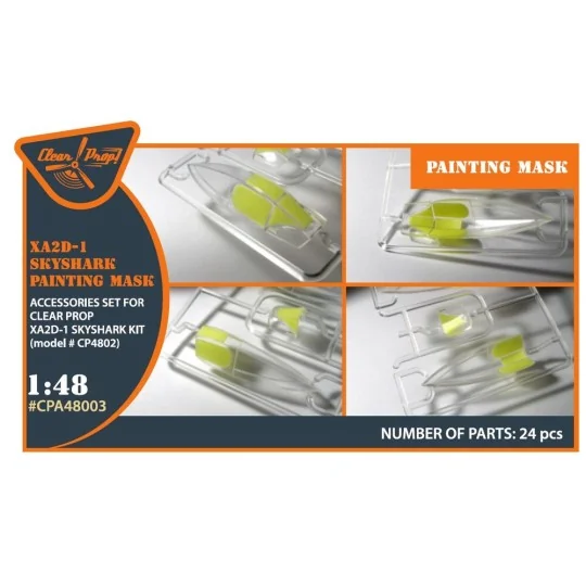 XA2D-1 Skyshark painting mask for CP kit CP4802, 1/48 - Clear Prop ...