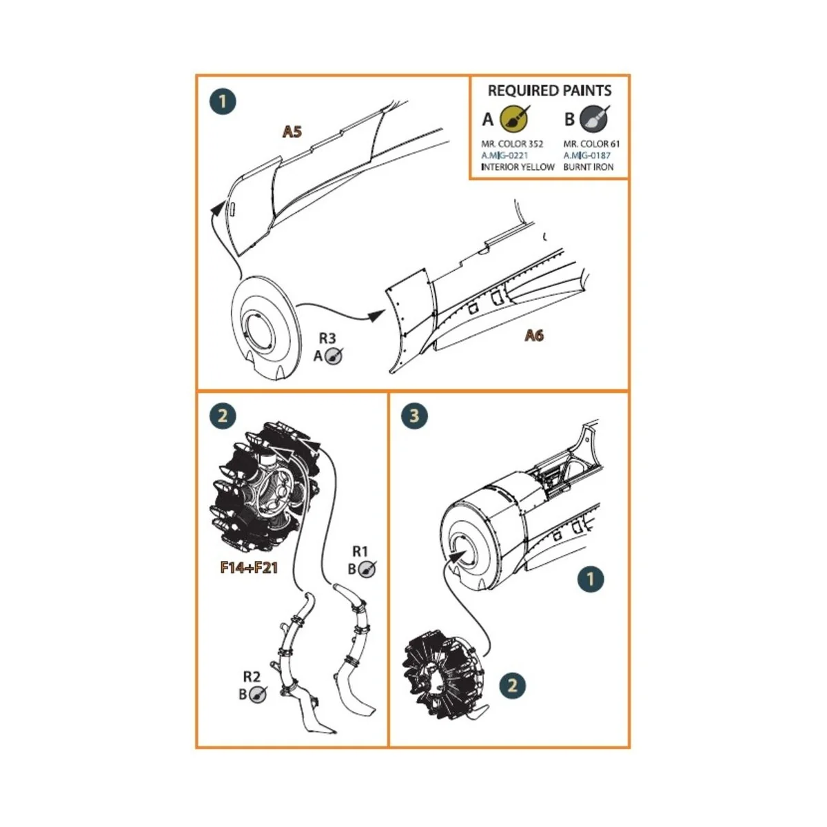 Hawk H-75 M/N/O resin exhaust for CP kits CP4803/CP4804, 1/48 - Cle...