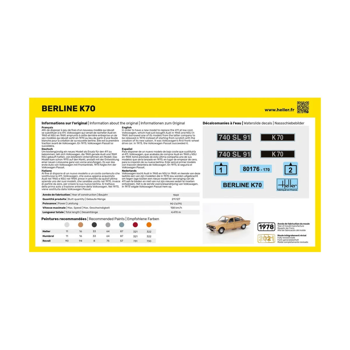 K70, 1/43 - Heller 80176