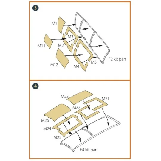 OV-10 A/D Bronko double-sided painting mask for ICM kits 48300/4830...