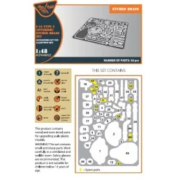 I-16 type 5 INTERIOR PE parts for CP kits, 1/48 - Clear Prop Access...