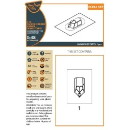 I-16 vacuum formed canopy (early version) for CP kit, 1/48 - Clear ...