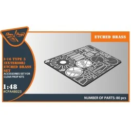 I-16 type 5 EXTERIOR PE parts for CP kits, 1/48 - Clear Prop Access... 2