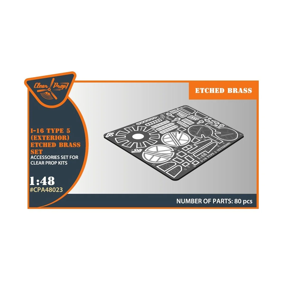 I-16 type 5 EXTERIOR PE parts for CP kits, 1/48 - Clear Prop Access...
