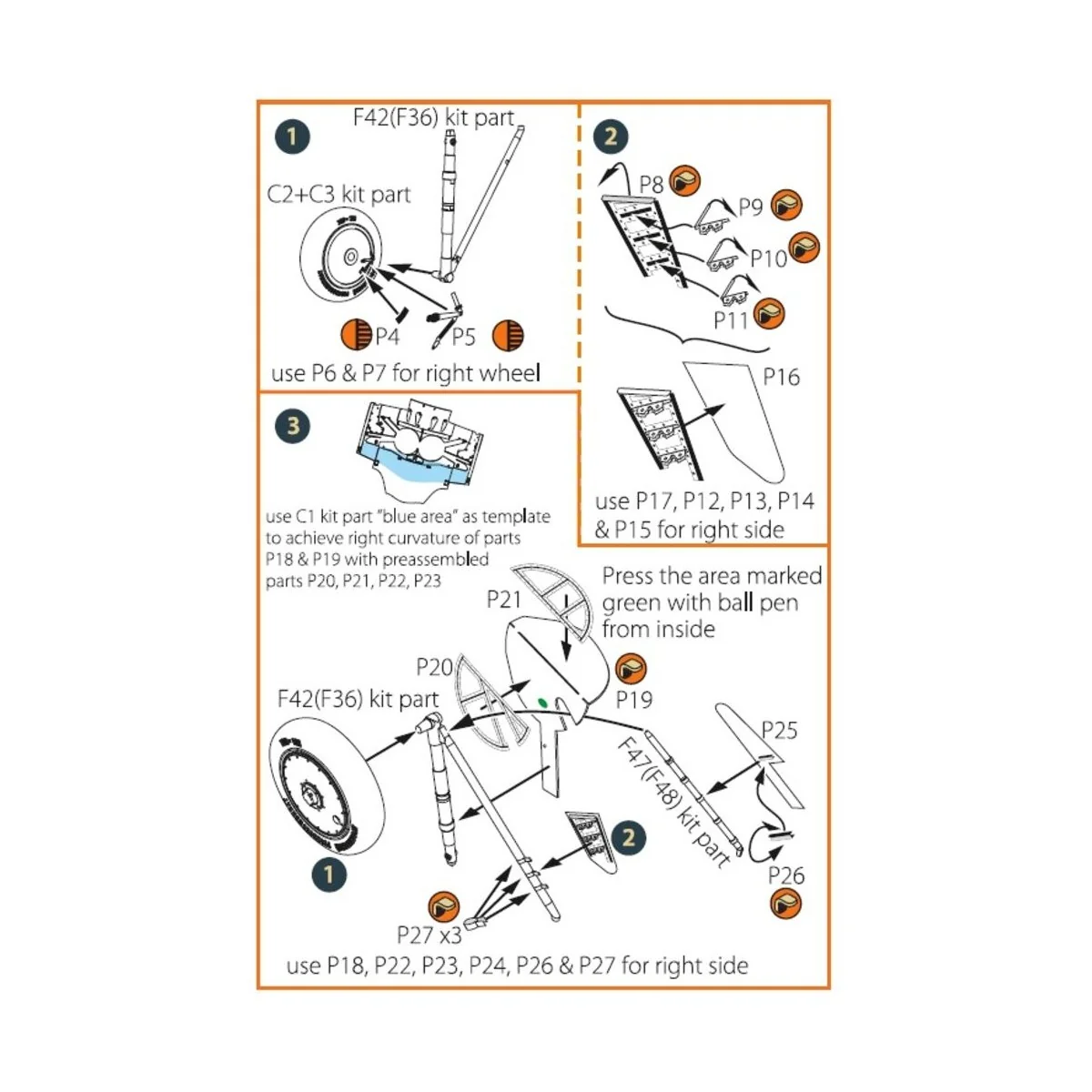 I-16 type 5 EXTERIOR PE parts for CP kits, 1/48 - Clear Prop Access...