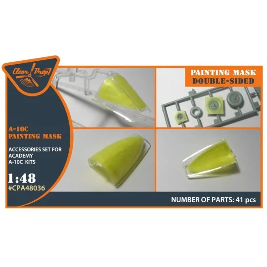 A-10C double-sided painting mask for ACADEMY kit, 1/48 - Clear Prop...