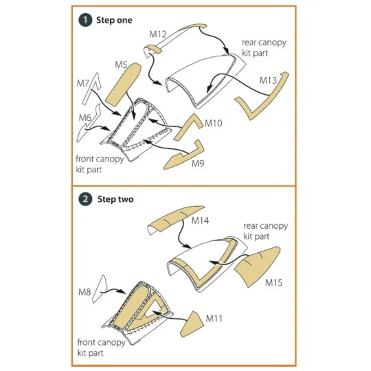 A-10C double-sided painting mask for ACADEMY kit, 1/48 - Clear Prop...