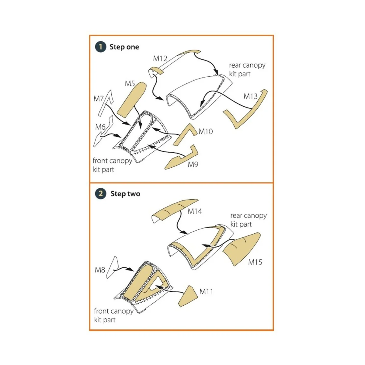 A-10C double-sided painting mask for ACADEMY kit, 1/48 - Clear Prop...