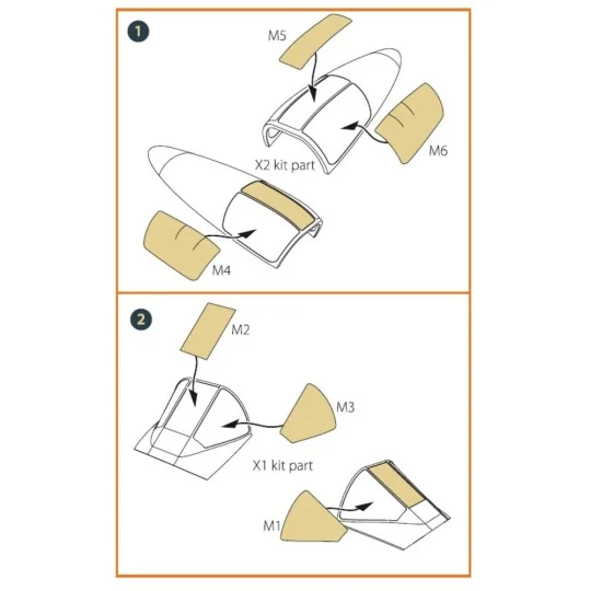 A2D-1 Skyshark double-sided painting mask for CP kits, 1/48 - Clear...