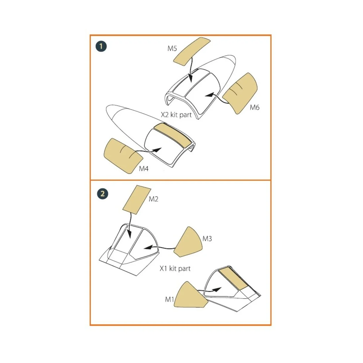 A2D-1 Skyshark double-sided painting mask for CP kits, 1/48 - Clear...