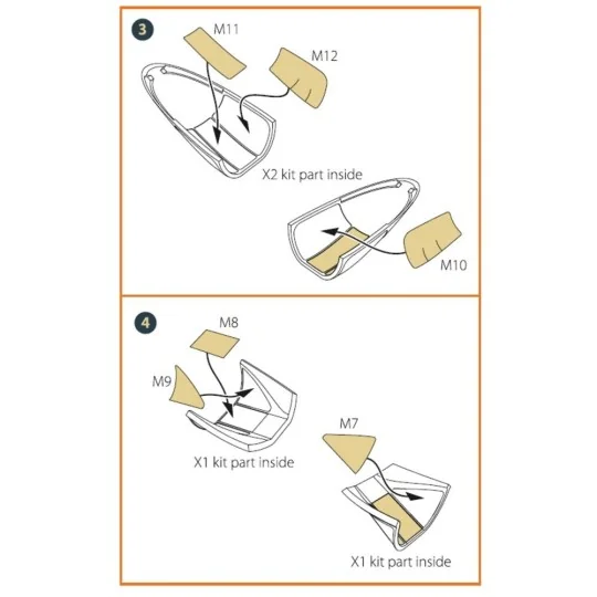 A2D-1 Skyshark double-sided painting mask for CP kits, 1/48 - Clear...
