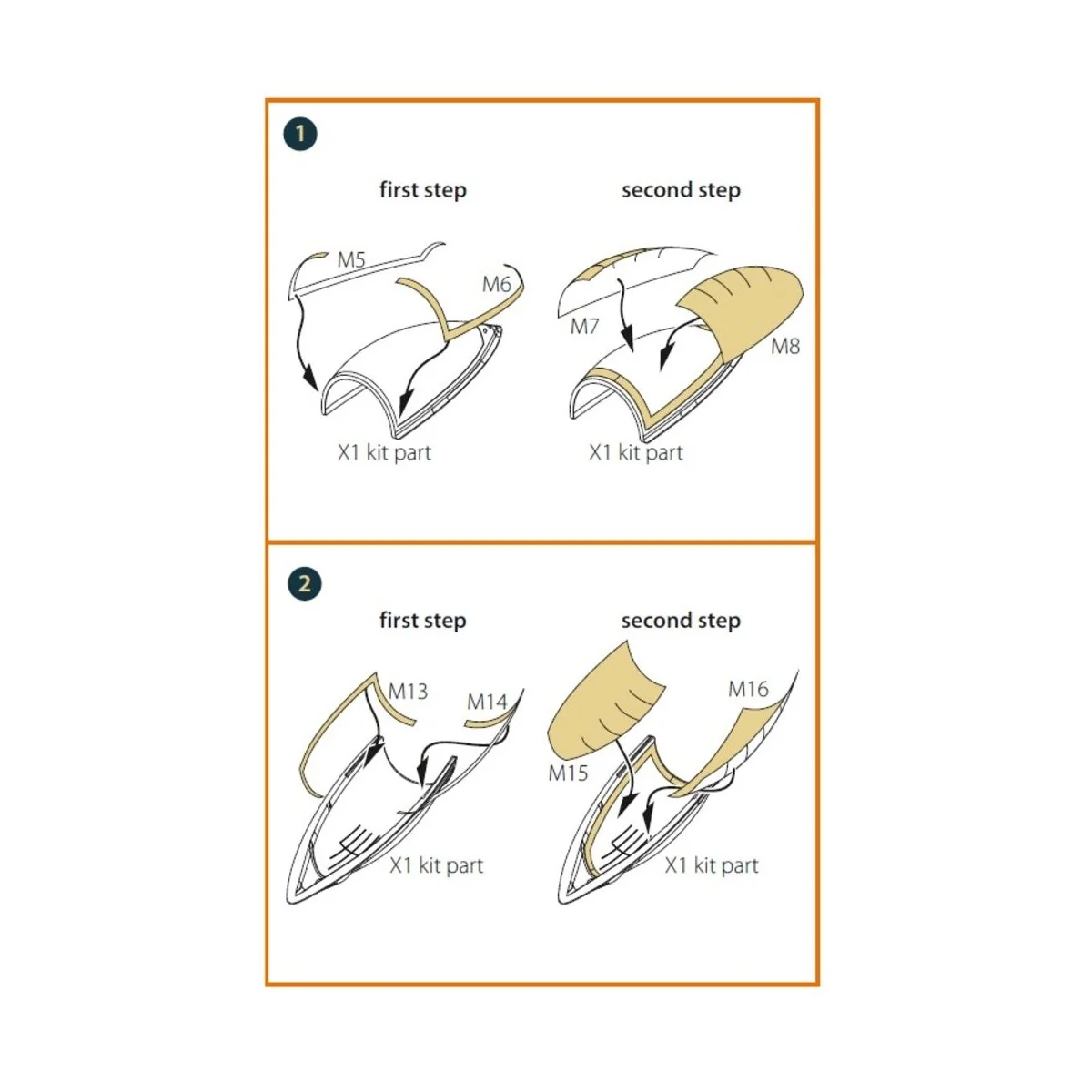 F-86A double-sided painting mask for CP kits, 1/48 - Clear Prop Acc...