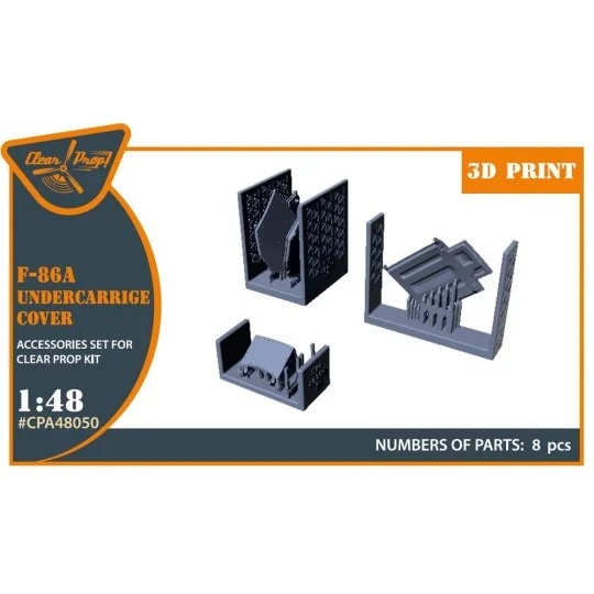 F-86A undercarriage covers for CP kits, 1/48 - Clear Prop Accessori...