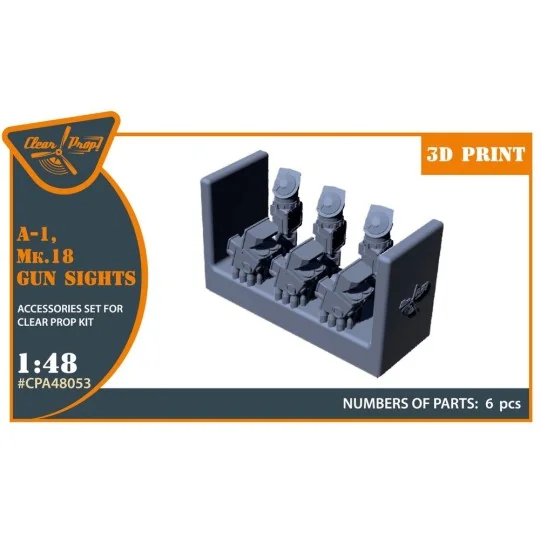 Mk.18, A-1 gun sights, 1/48 - Clear Prop Accessories CPA48053