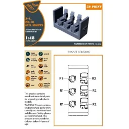 Mk.18, A-1 gun sights, 1/48 - Clear Prop Accessories CPA48053 2