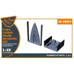F-86A Canopy frame detailing set for CP kits, 1/48 - Clear Prop Acc...