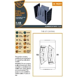 F-86A gun port (open) for CP kits, 1/48 - Clear Prop Accessories CP... 2