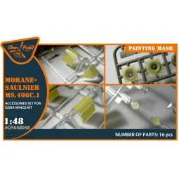 Morane-Saulnier MS.406C.1 painting mask for Dora Wings kit, 1/48 - ...