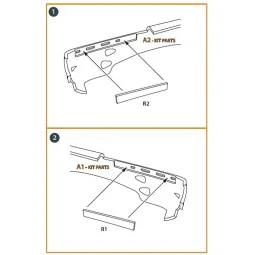 Morane-Saulnier exhausts for Dora Wings kit, 1/48 - Clear Prop Acce... 2