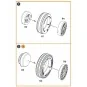 F-86A wheel set type 2 for CP kits, 1/48 - Clear Prop Accessories C...