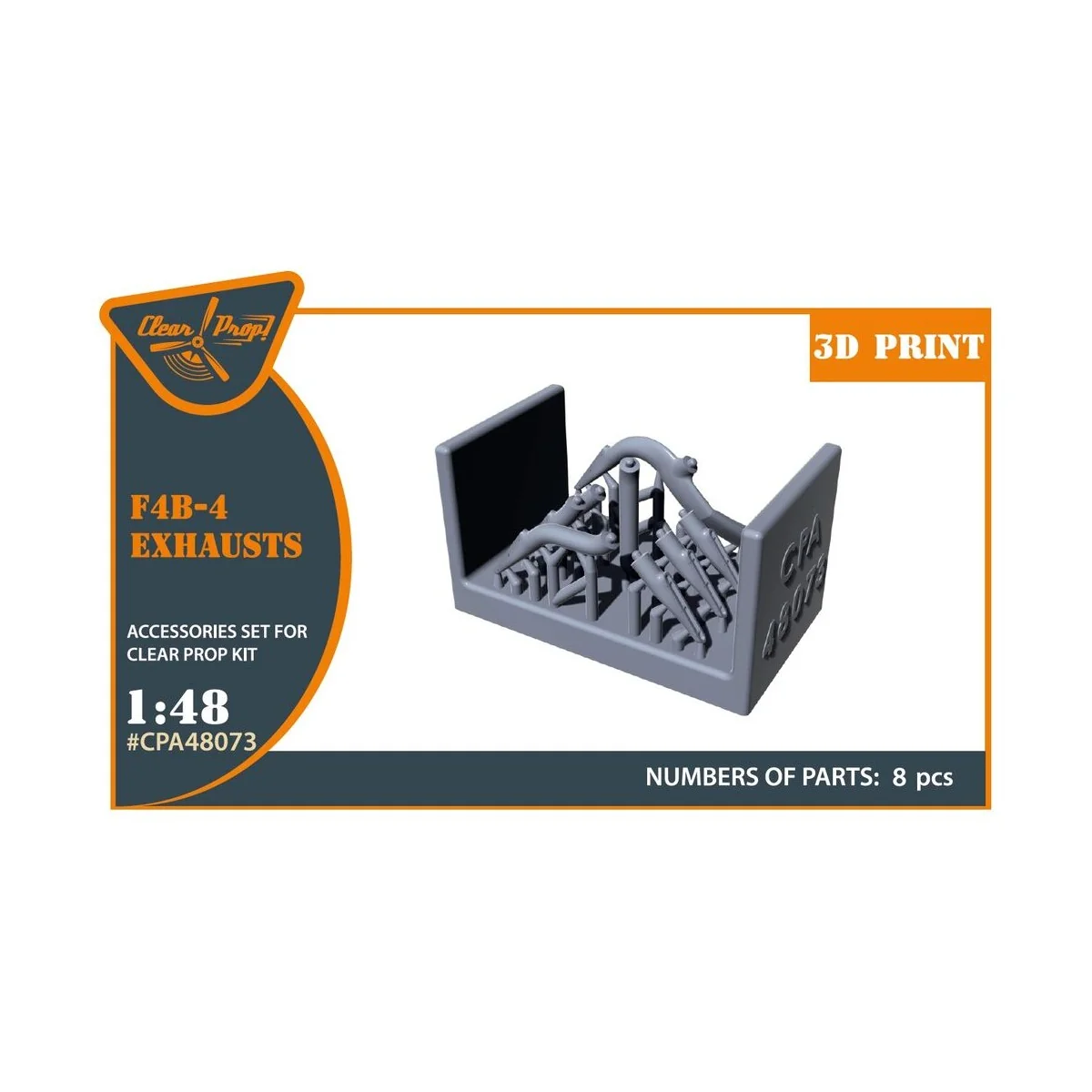 F4B-4 exhausts for CP kits, 1/48 - Clear Prop Accessories CPA48073