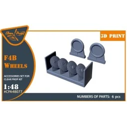 F4B Wheels set for CP kits, 1/48 - Clear Prop Accessories CPA48077