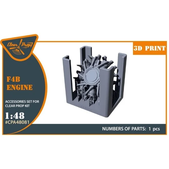 F4B-3/4 Engine for CP kits, 1/48 - Clear Prop Accessories CPA48081