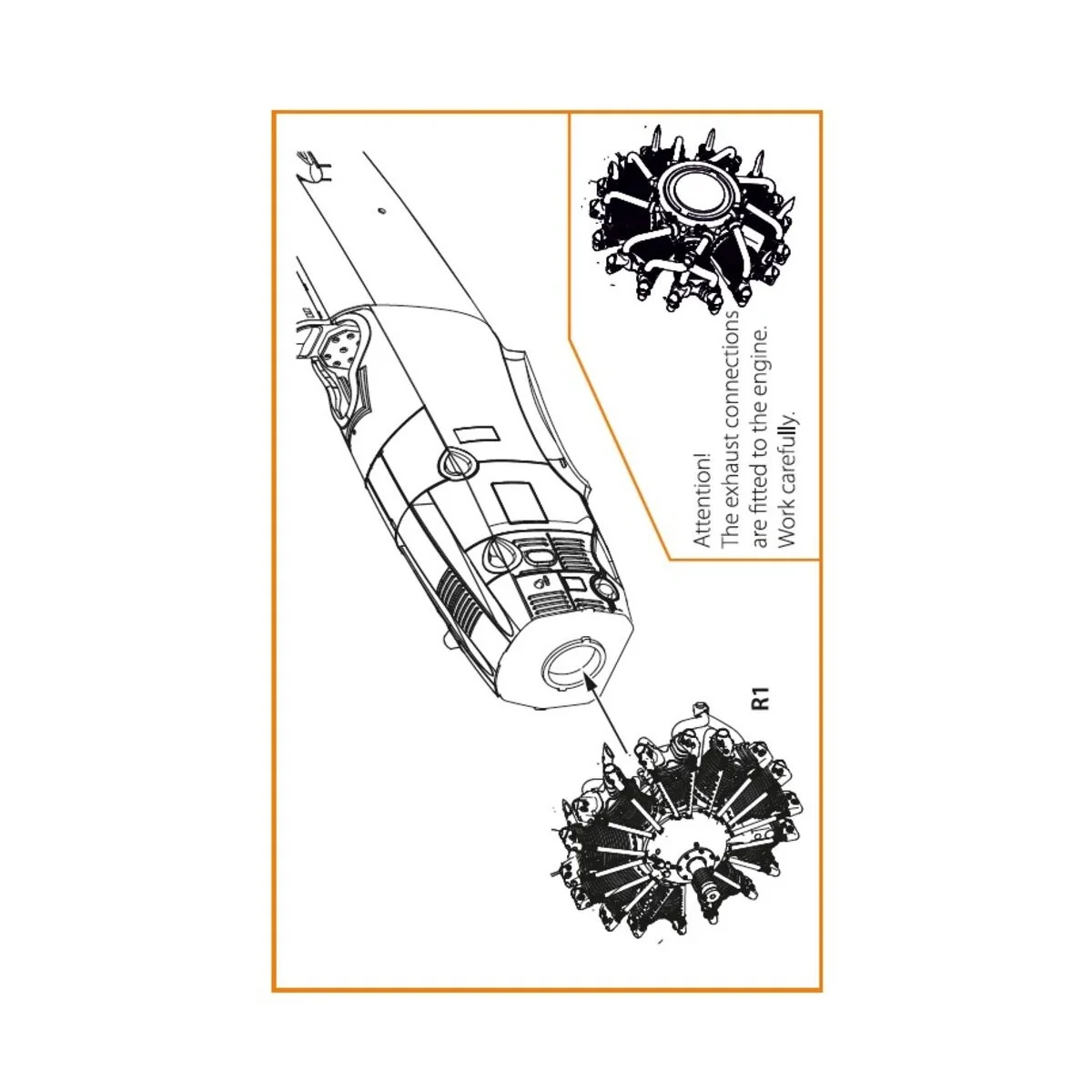 F4B-3/4 Engine for CP kits, 1/48 - Clear Prop Accessories CPA48081