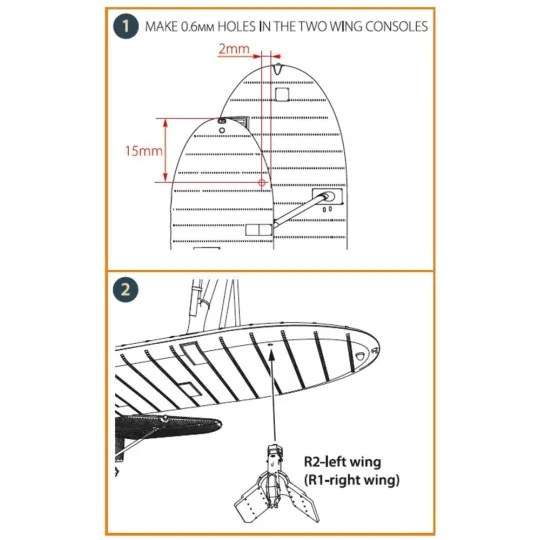 F4B Whaley Mk.I Flare brackets for CP kits, 1/48 - Clear Prop Acces...
