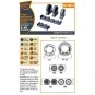 F-86A Wheels set (weighted) type 1 for CP kits, 1/48 - Clear Prop A...