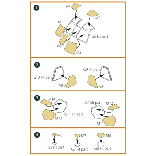 UH-60A, MH-60L painting mask for ICM kit, 1/48 - Clear Prop Accesso...