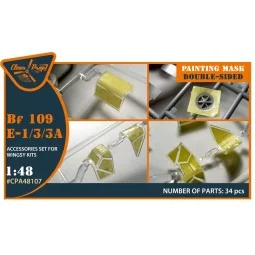 Bf-109E-1/3/3a double-sided painting mask for Wingsy Kits, 1/48 - C...