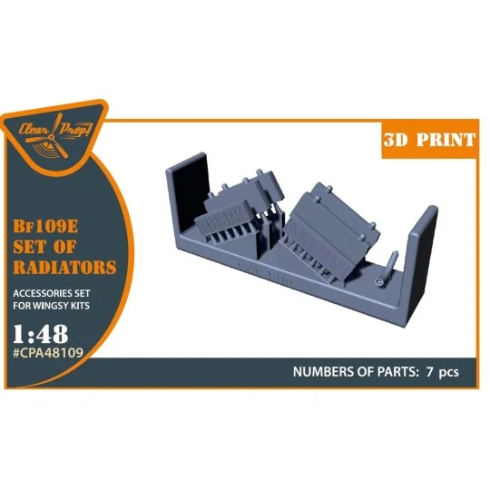Bf-109E set of radiators for Wingsy Kits, 1/48 - Clear Prop Accesso...
