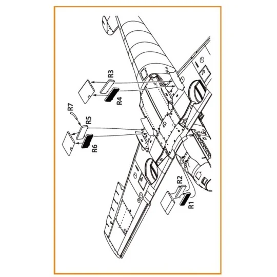Bf-109E set of radiators for Wingsy Kits, 1/48 - Clear Prop Accesso...